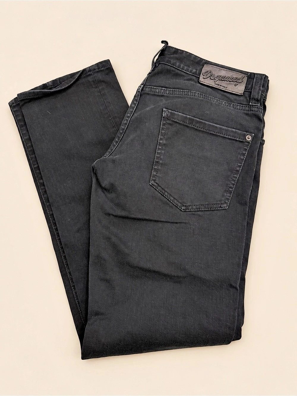 DSQUARED2 Men’s Black Jeans Size 48 Made in Italy Designer Denim